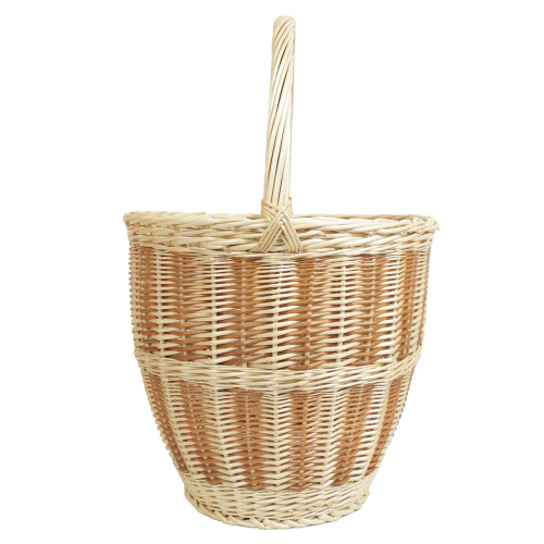 Runder Weidenkorb, Handkorb - traditionell hangeflochten, langlebig & natürlich (D:35)