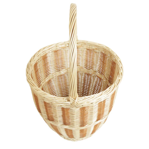 Runder Weidenkorb, Handkorb - traditionell hangeflochten, langlebig & natürlich (D:35)