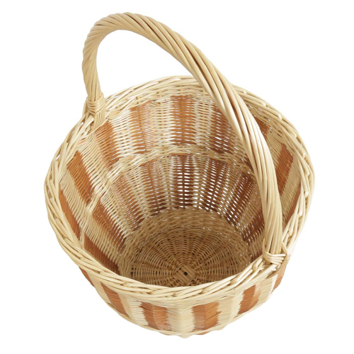Runder Weidenkorb, Handkorb - traditionell hangeflochten, langlebig & natürlich (D:35)