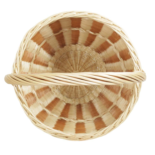 Runder Weidenkorb, Handkorb - traditionell hangeflochten, langlebig & natürlich (D:35)