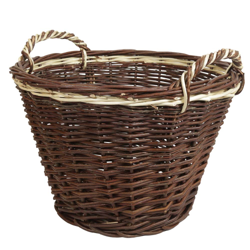 Erntekorb, Holzkorb, Tragekorb, Gartenkorb, Weide Korb (D:45cm)