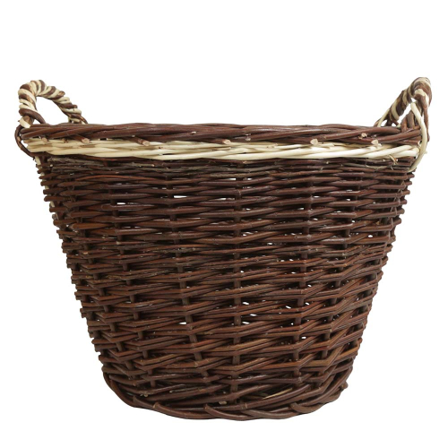 Erntekorb, Holzkorb, Tragekorb, Gartenkorb, Weide Korb (D:45cm)