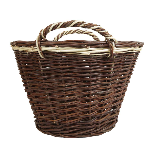 Erntekorb, Holzkorb, Tragekorb, Gartenkorb, Weide Korb (D:45cm)