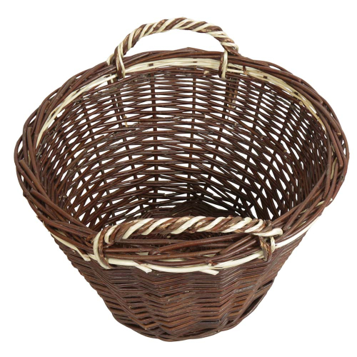 Erntekorb, Holzkorb, Tragekorb, Gartenkorb, Weide Korb (D:45cm)