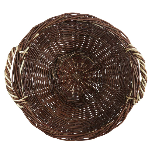 Erntekorb, Holzkorb, Tragekorb, Gartenkorb, Weide Korb (D:45cm)