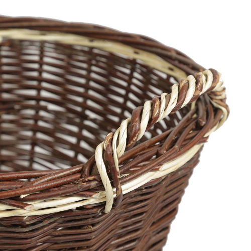 Erntekorb, Holzkorb, Tragekorb, Gartenkorb, Weide Korb (D:45cm)