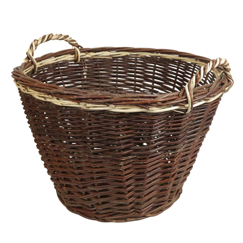 Erntekorb, Holzkorb, Tragekorb, Gartenkorb, Weide Korb (D:60cm) - EINZELSTÜCK