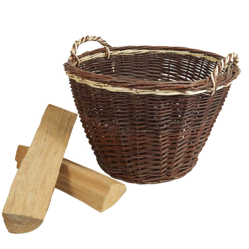 Erntekorb, Holzkorb, Tragekorb, Gartenkorb, Weide Korb (D:60cm) - EINZELSTÜCK