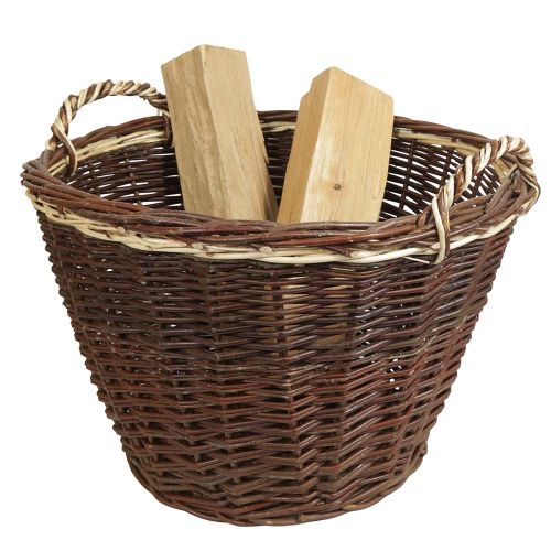 Erntekorb, Holzkorb, Tragekorb, Gartenkorb, Weide Korb (D:60cm) - EINZELSTÜCK