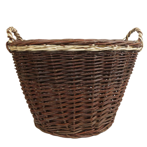 Erntekorb, Holzkorb, Tragekorb, Gartenkorb, Weide Korb (D:60cm) - EINZELSTÜCK