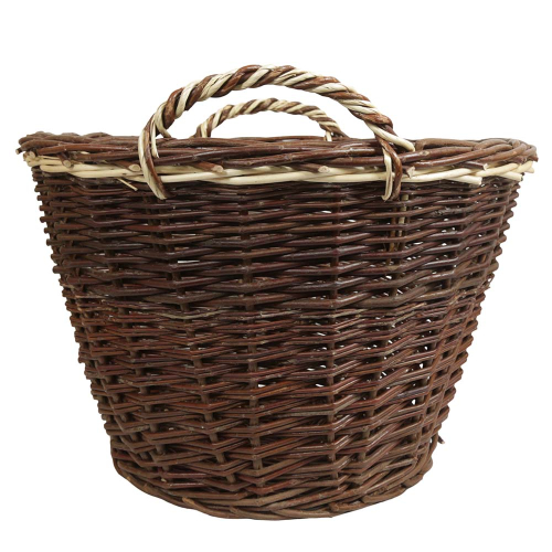 Erntekorb, Holzkorb, Tragekorb, Gartenkorb, Weide Korb (D:60cm) - EINZELSTÜCK