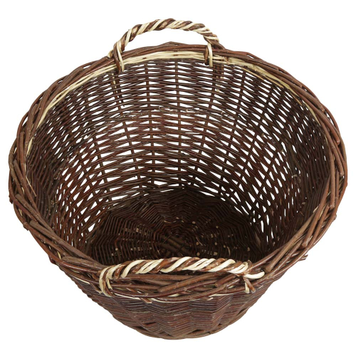 Erntekorb, Holzkorb, Tragekorb, Gartenkorb, Weide Korb (D:60cm) - EINZELSTÜCK