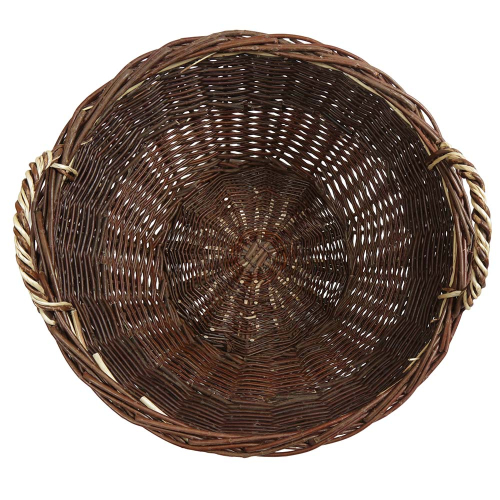 Erntekorb, Holzkorb, Tragekorb, Gartenkorb, Weide Korb (D:60cm) - EINZELSTÜCK