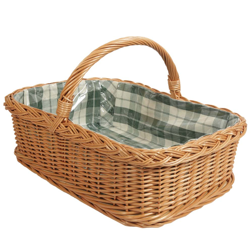 Tablett, Korbtablett aus Weide, Trage Tablett geflochten (54x38x17/33)