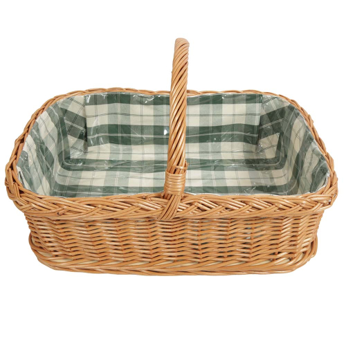 Tablett, Korbtablett aus Weide, Trage Tablett geflochten (54x38x17/33)