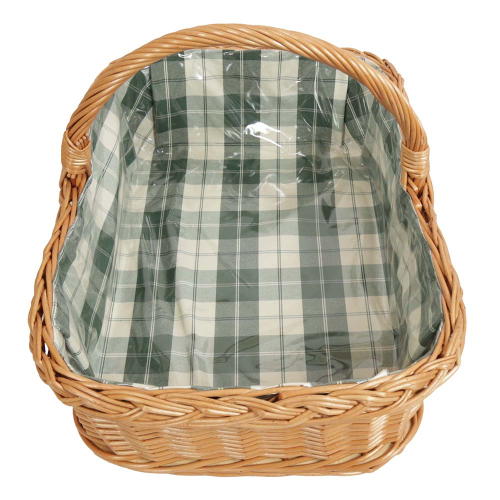 Tablett, Korbtablett aus Weide, Trage Tablett geflochten (54x38x17/33)