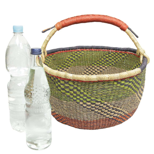 Afrikanische Korbtasche, robuste Tasche aus Steppengras (D:44)