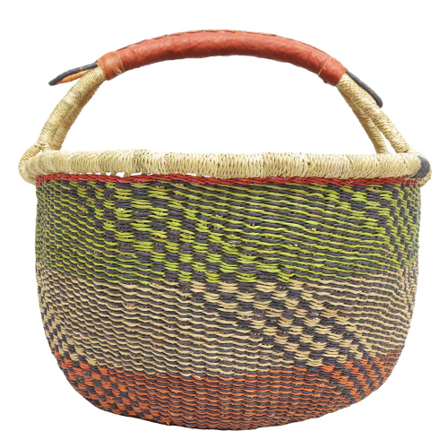 Afrikanische Korbtasche, robuste Tasche aus Steppengras (D:44)
