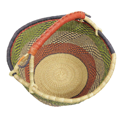Afrikanische Korbtasche, robuste Tasche aus Steppengras (D:44)