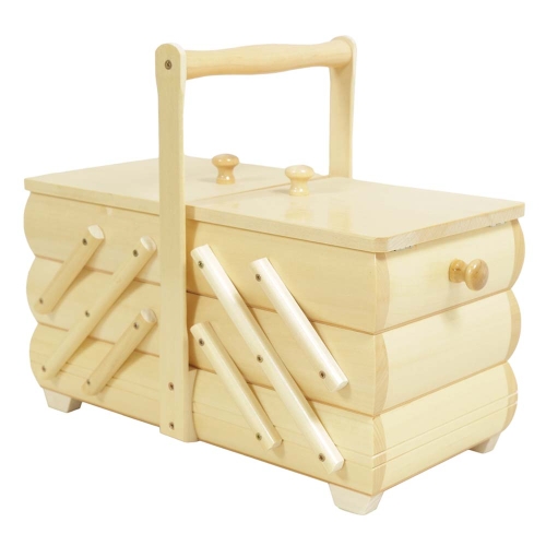 Nähkästchen aus Buchenholz (L:32 B:18 H:28)