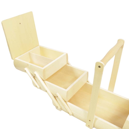 Nähkästchen aus Buchenholz (L:32 B:18 H:28)