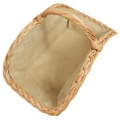 Holzkorb Kaminholzkorb Tragekorb Korb für Holz aus gesottener Weide (65x38x11/39)