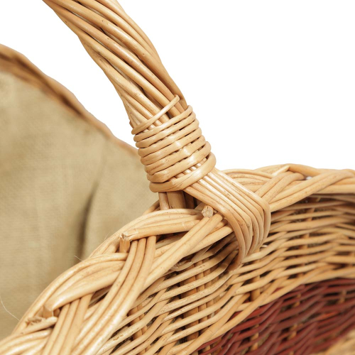 Holzkorb Kaminholzkorb Tragekorb Korb für Holz aus gesottener Weide (65x38x11/39)