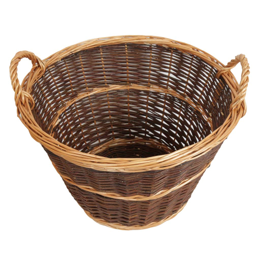 Holzkorb, Tragekorb, Pflanzkorb, Gartenkorb, Korb ungefüttert (D:50cm)