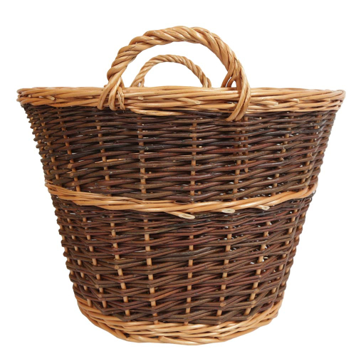 Holzkorb, Tragekorb, Pflanzkorb, Gartenkorb, Korb ungefüttert (D:50cm)