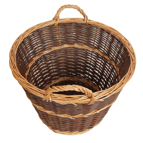 Holzkorb, Tragekorb, Pflanzkorb, Gartenkorb, Korb ungefüttert (D:50cm)