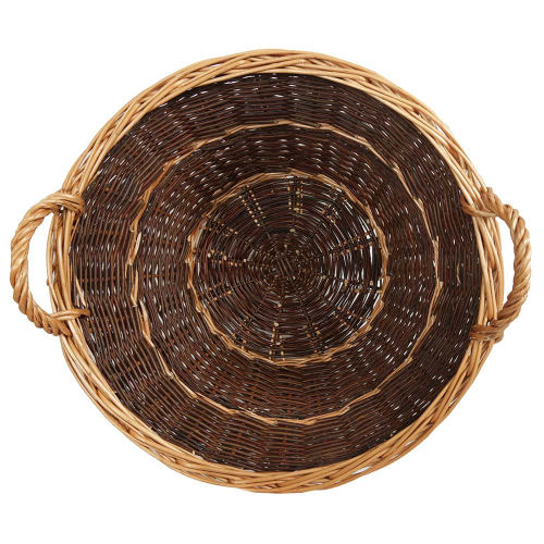 Holzkorb, Tragekorb, Pflanzkorb, Gartenkorb, Korb ungefüttert (D:50cm)