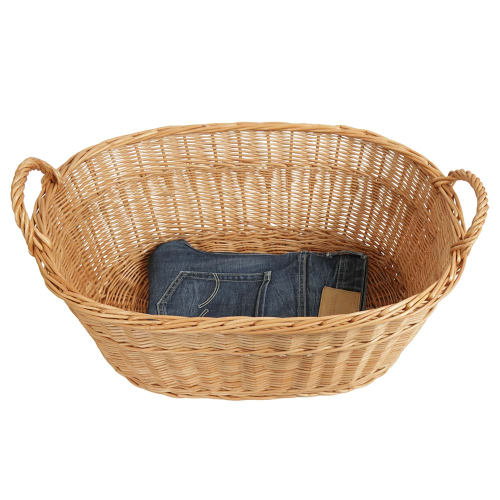 Wäschekorb aus Weide. Korb für Wäsche (58x40x22/28)