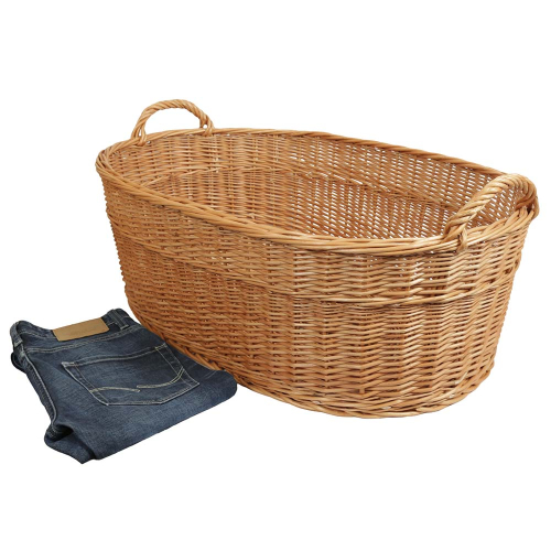 Wäschekorb aus Weide. Korb für Wäsche (77x55x27/34)