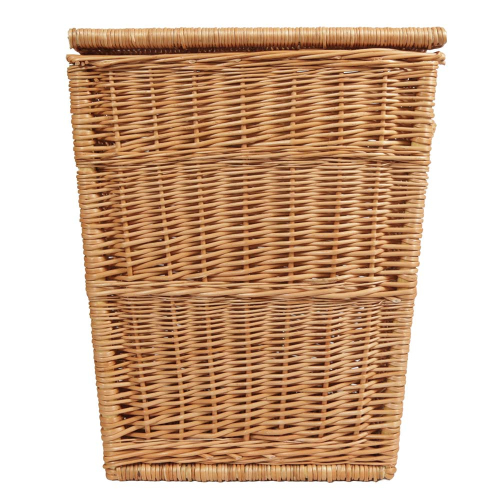Wäschekorb gefüttert - Korb für Wäsche aus gesottener Weide (43x35x54)
