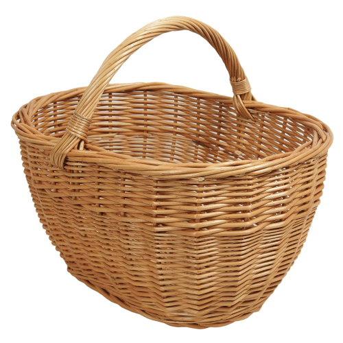 Einkaufskorb, Handkorb, klassischer Weide Korb ungefüttert (53x37x24/42)