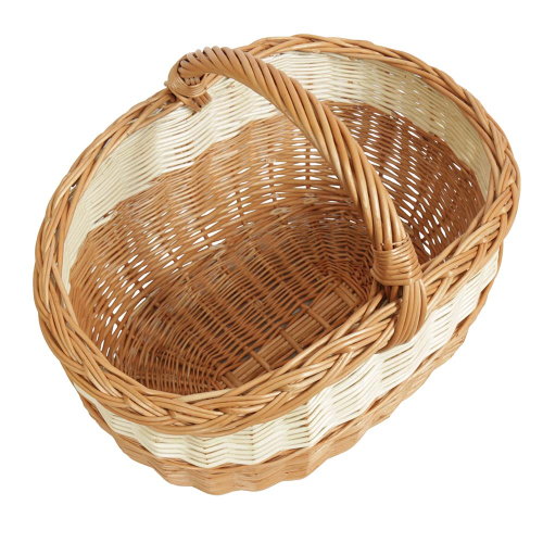 Einkaufskorb Handkorb Weide Korb ungefüttert (46x33x24/37)