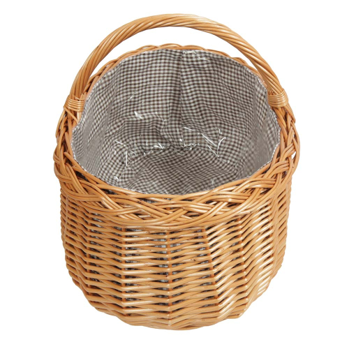 Einkaufskorb Handkorb Weide Korb gefüttert (50x34x23/36)