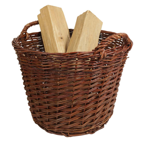 Erntekorb, Holzkorb, Tragekorb, Gartenkorb, Weide Korb (D:50cm)