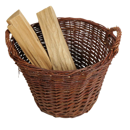 Erntekorb, Holzkorb, Tragekorb, Gartenkorb, Weide Korb (D:50cm)