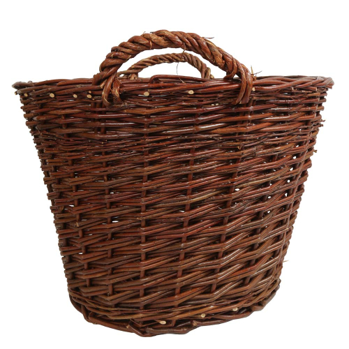 Erntekorb, Holzkorb, Tragekorb, Gartenkorb, Weide Korb (D:50cm)