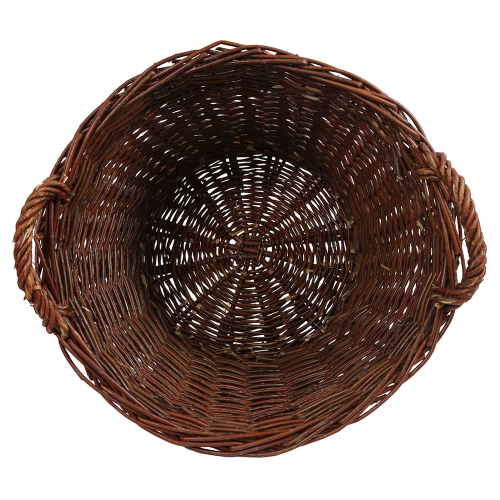 Erntekorb, Holzkorb, Tragekorb, Gartenkorb, Weide Korb (D:50cm)