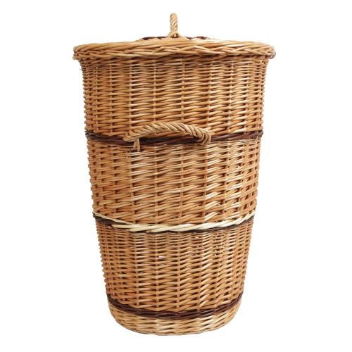 Wäschekorb, Wäschesammler - Korb für Wäsche aus gesottener Weide (45x38x50)