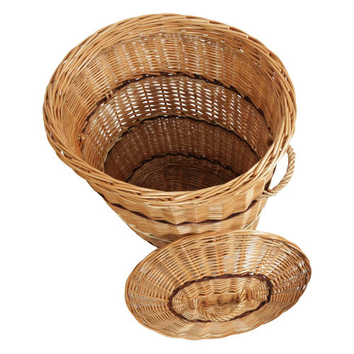 Wäschekorb, Wäschesammler - Korb für Wäsche aus gesottener Weide (45x38x50)