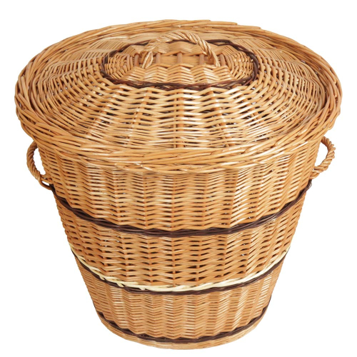 Wäschekorb, Wäschesammler - Korb für Wäsche aus gesottener Weide (55x46x57)