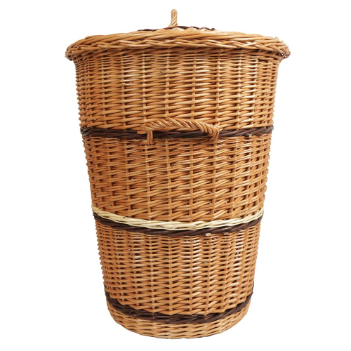 Wäschekorb, Wäschesammler - Korb für Wäsche aus gesottener Weide (55x46x57)