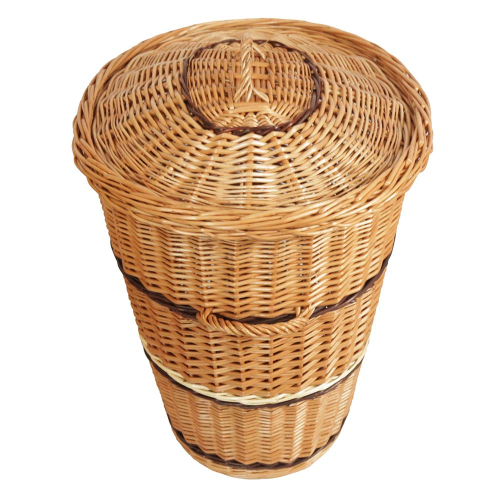 Wäschekorb, Wäschesammler - Korb für Wäsche aus gesottener Weide (55x46x57)