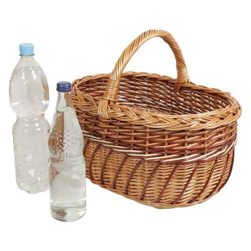 Einkaufskorb Handkorb Weide Korb ungefüttert (43x32x23/38)