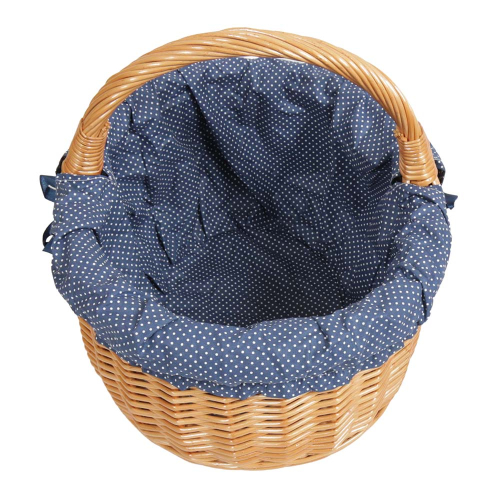 Einkaufskorb mit herausnehmbaren Stofffutter - handgefertigt und stabil (44x35x24/38)