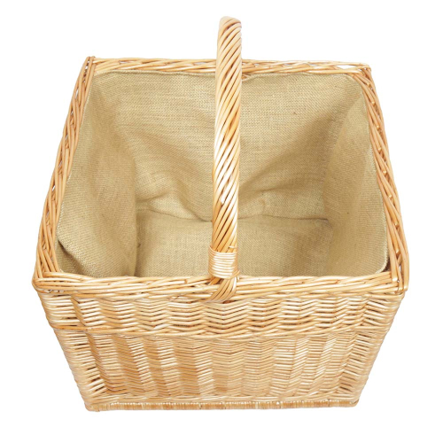 Holzkorb Kaminholzkorb Tragekorb Korb für Holz aus Weide (45x45x35/50)