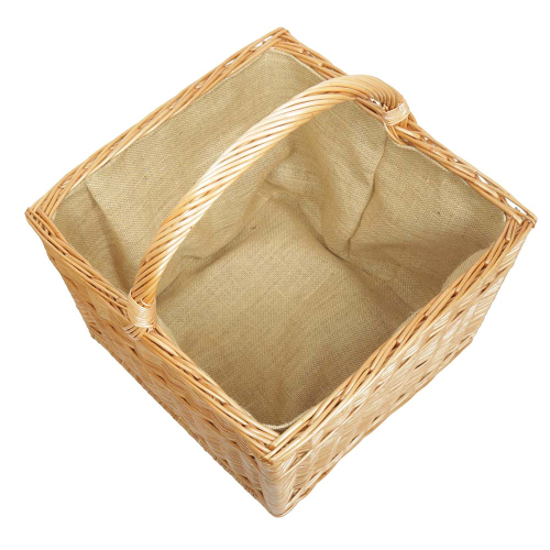 Holzkorb Kaminholzkorb Tragekorb Korb für Holz aus Weide (45x45x35/50)